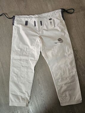 NWT Dragon Fight Wear BJJ Gi Pants White Size A1 40" Unstretched Waist 28" Insea